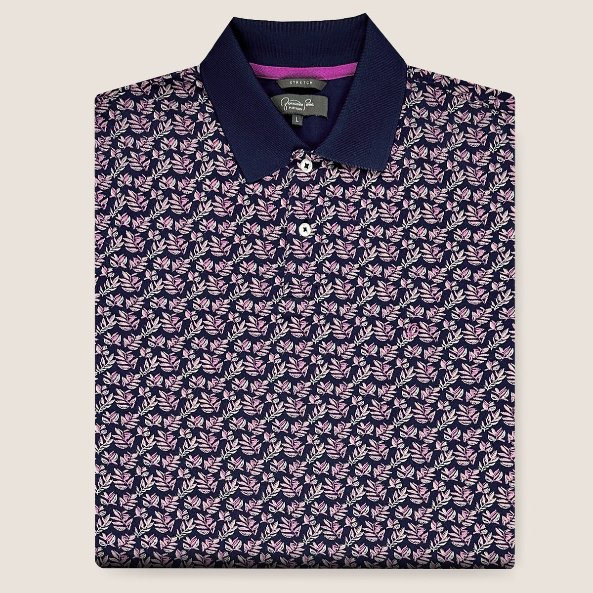 Fernando Pena Platinum Printed Polo-Medieval Blue (SPD57-01A)