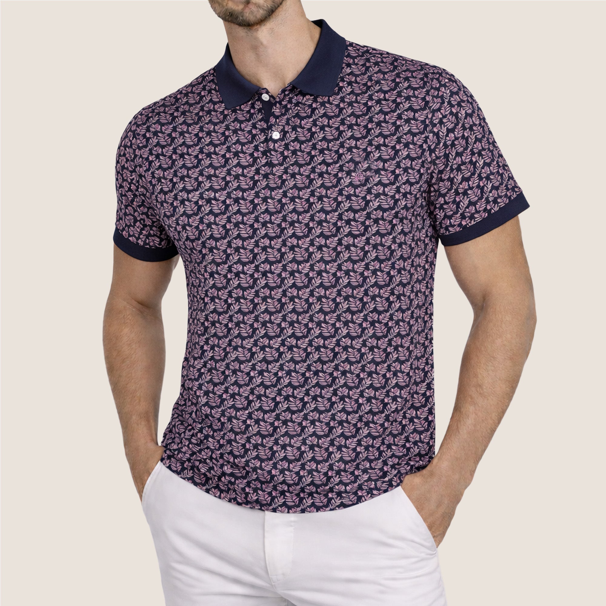 Fernando Pena Platinum Printed Polo-Medieval Blue (SPD57-01A)