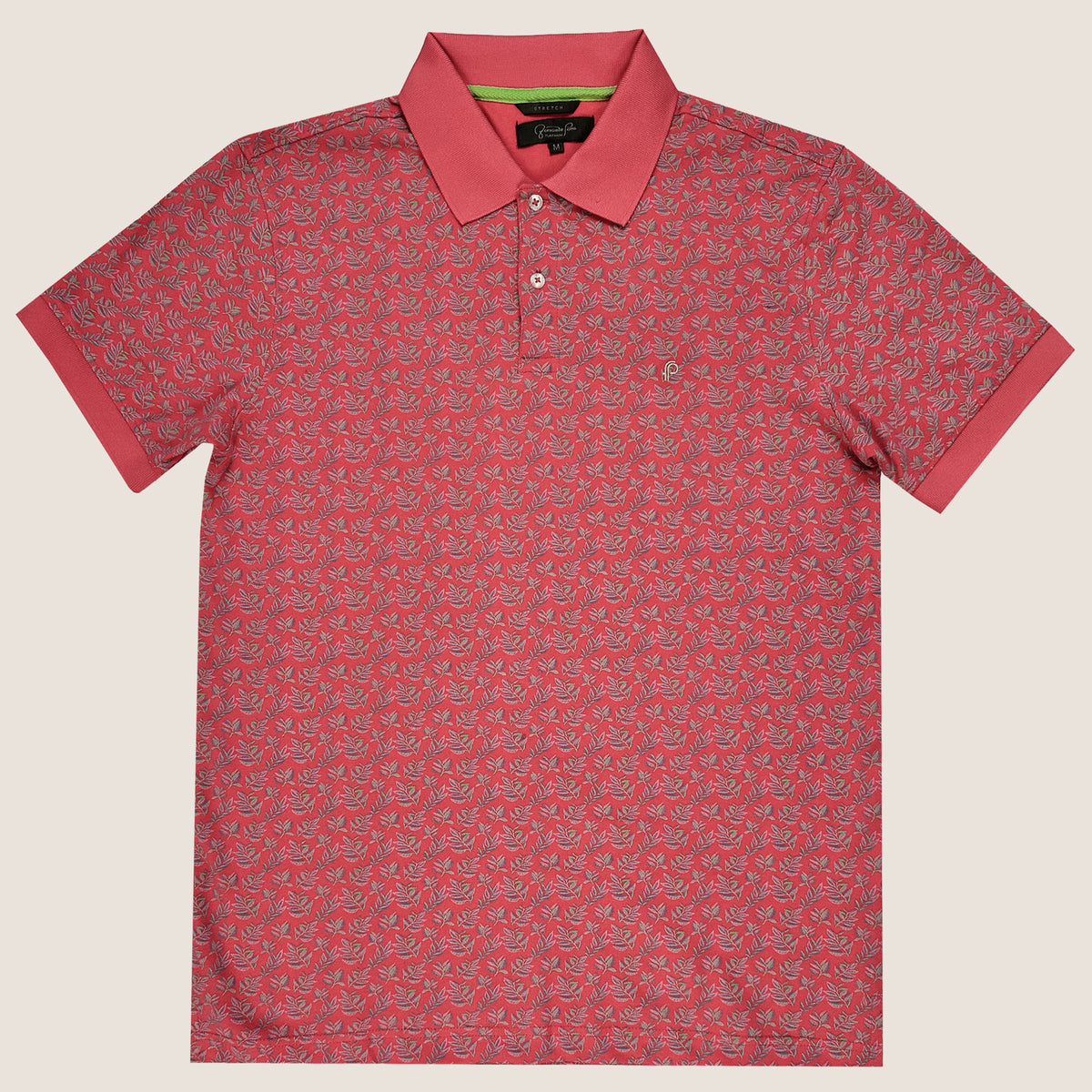 Fernando Pena Platinum Printed Polo-Rouge Red (SPD57-01B)