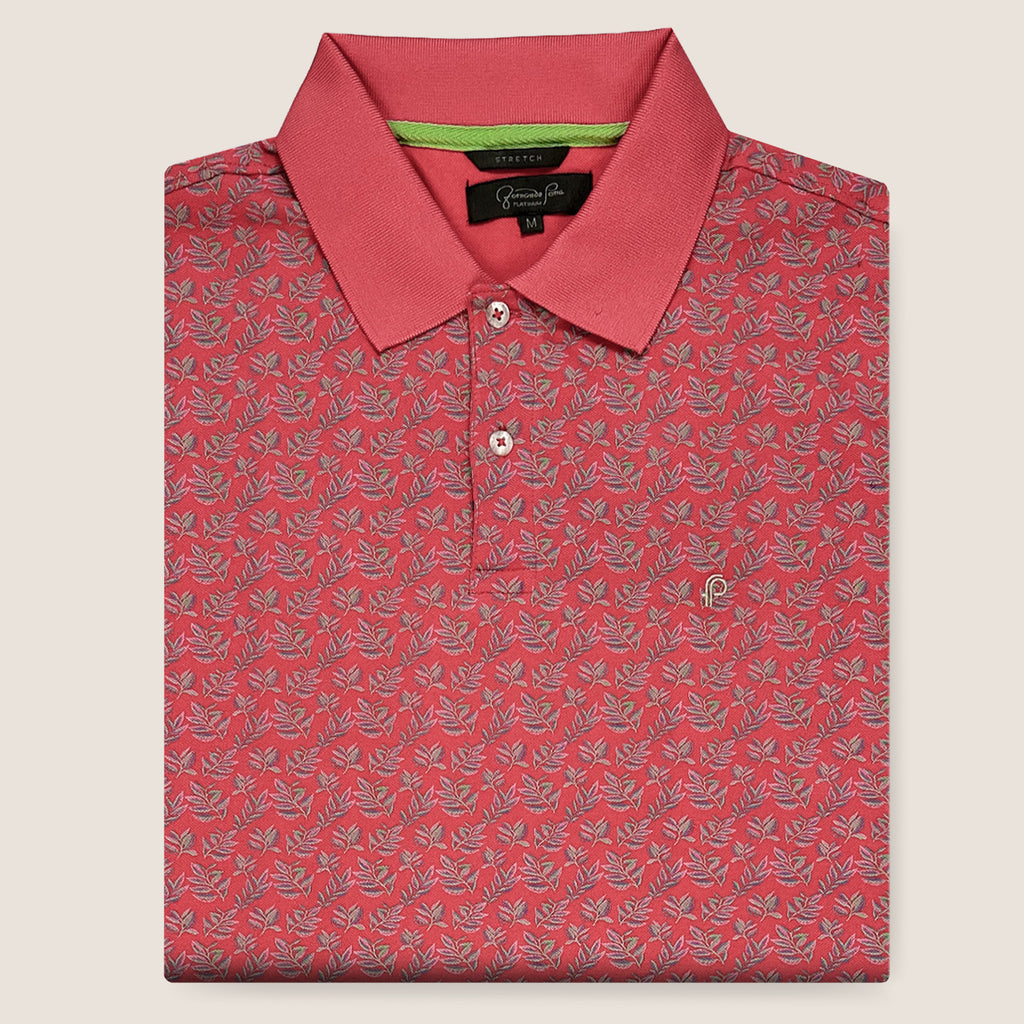 Fernando Pena Platinum Printed Polo-Rouge Red (SPD57-01B)