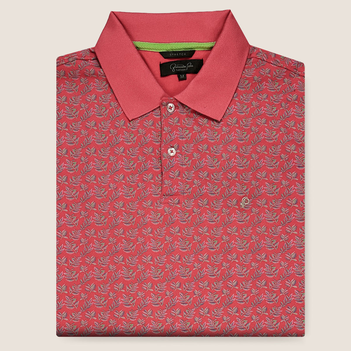 Fernando Pena Platinum Printed Polo-Rouge Red (SPD57-01B)