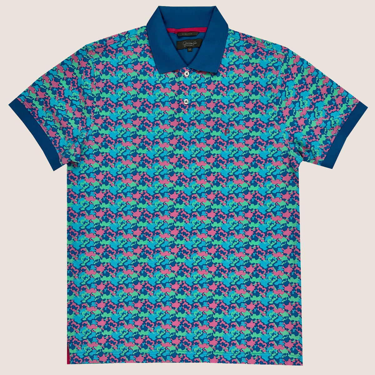 Fernando Pena Platinum Printed Polo-Tropical Mosaic (SPD57-03A)