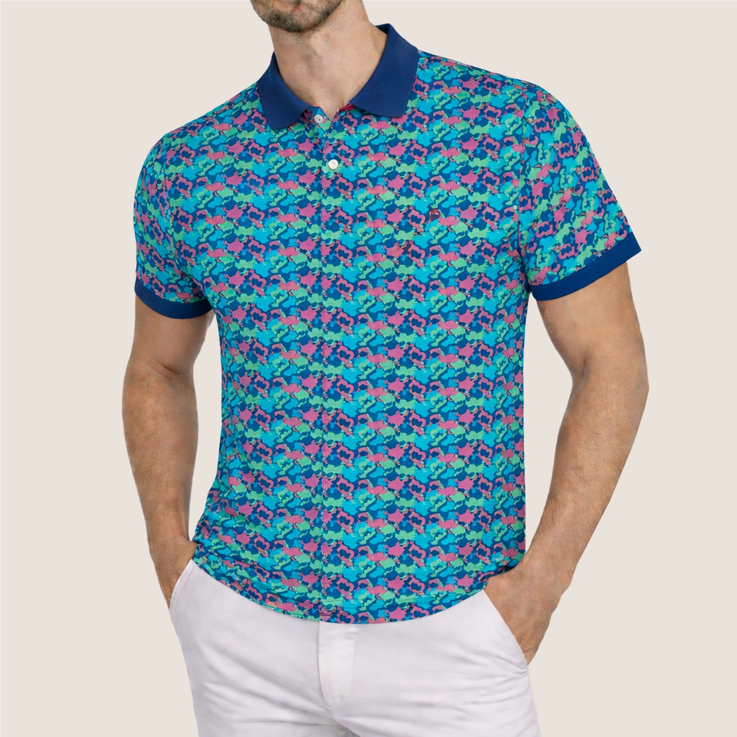 NEW-Platinum Printed Polo (SPD57-03A)