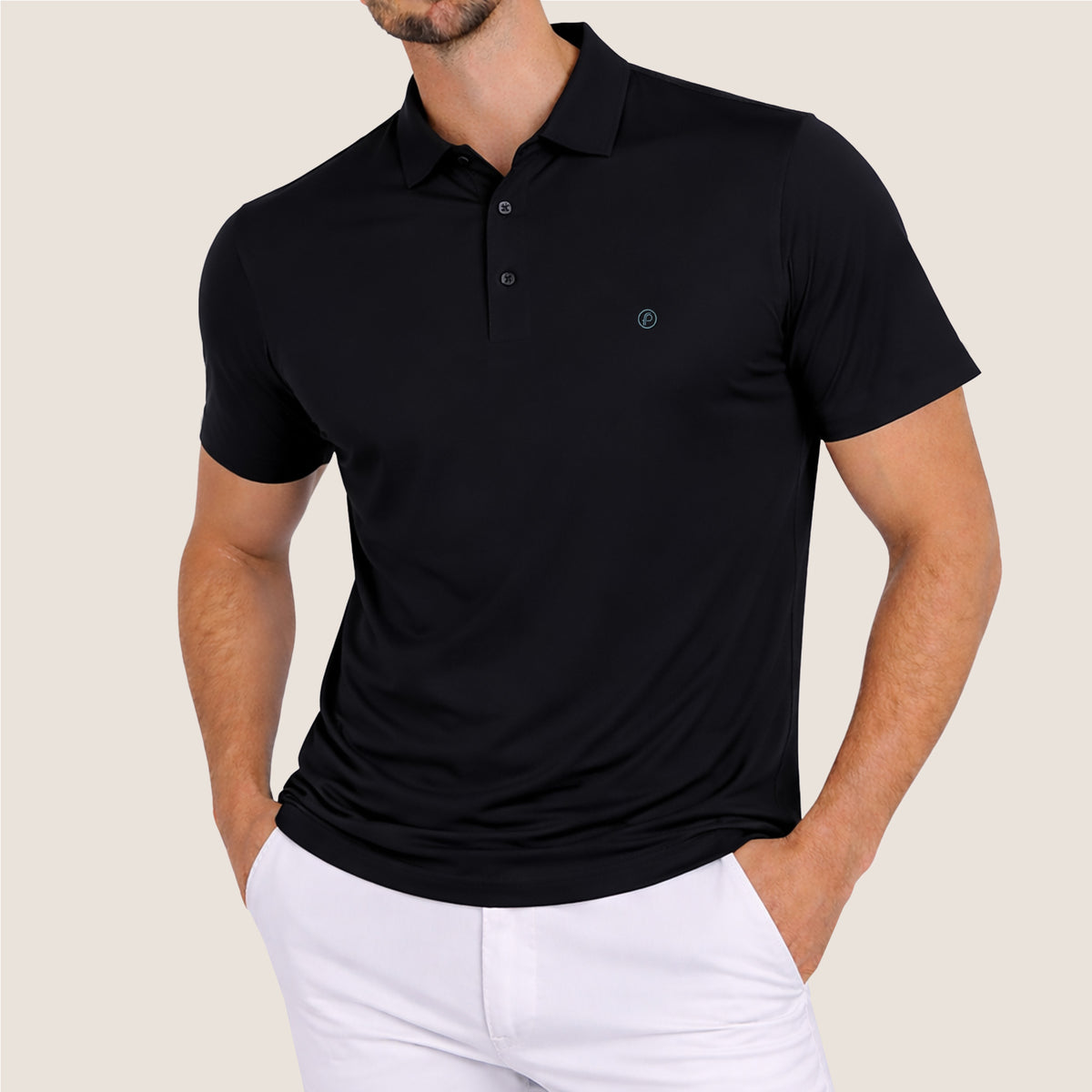Fernando Pena Performance Polo-Black (SPP1-FP7)