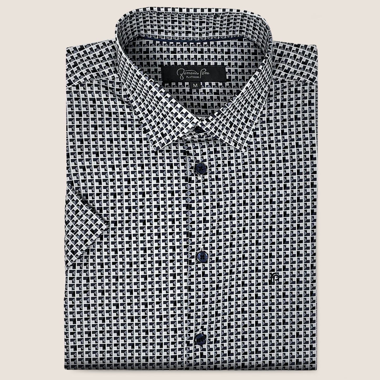Black/White Geometric Print (VD23-183B)