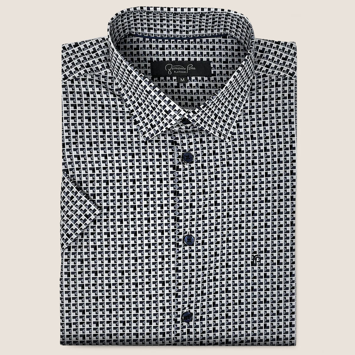 Black/White Geometric Print (VD23-183B)